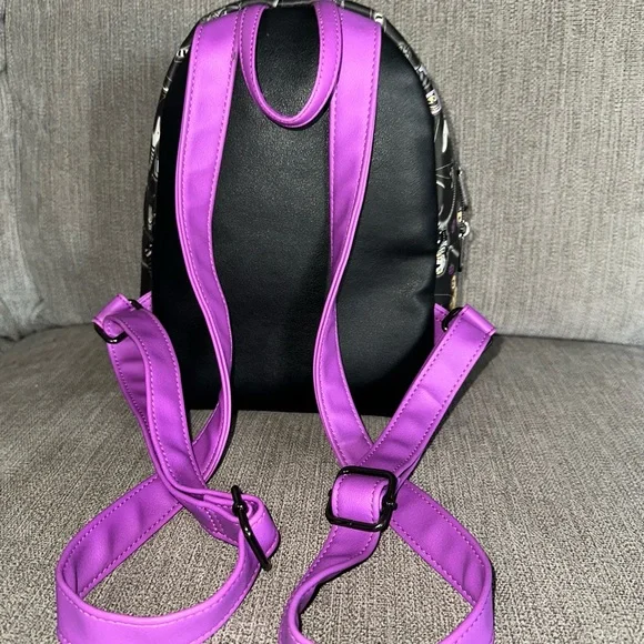 Disney The Nightmare Before Christmas Black Purple Yellow Mini Backpack - Picture 2 of 9